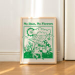 Retro Frog Wall Print, Vintage Mushroom Illustration, A3 A4 A2 Prints, Emerald Green Poster, Positive Quote Wall Decor, Baby Pink, UNFRAMED - Image 3