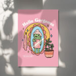 Girly Frog Self Love Wall Print, Positivity Hello Gorgeous Quote, Pink Retro Posters, Bathroom Y2K Poster Prints, Dorm Room Decor UNFRAMED - Image 5