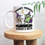 Custom Best Friend Halloween Mug, Bestie Cup Personalized, Best Friend Friendship Mug, Friend Birthday present, Fall Gifts, Spooky Friends - Image 3