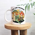 Cute Frog Christmas Mug, Festive Tis the Season Christmas Cup, Hot Chocolate Mug, Xmas Eve Box Filler, Boy Girl Xmas Secret Santa, Mug Gifts - Image 2
