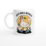 Rollerskating Goose Cottagecore Coffee Mug, Just Roll With It Quote, Retro 80s Teacher Cup, Hippie Office Gifts, Unique Mug, Novelty Gift - Image 6