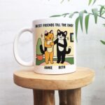 Custom Cats Best Friend Mug, Bestie Ceramic Cup Personalized, Best Friend Friendship mug, Friends Mug, Birthday present, Christmas Gift - Image 3