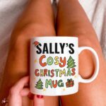 Custom Name Christmas Mug, Merry Xmas Cosy Cup, Cute Stocking Filler Gift, Gingerbread Gift Idea, Personalized Christmas Novelty Mugs - Image 5
