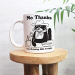 Cowboy Cat Coffee Mug, I'm Drinking Milk Tonight Funny Quote Cup, Cat Lover Gift, Western Sheriff Cat Mug, Friend Gift Idea, Novelty Gift - Image 3