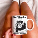 Cowboy Cat Coffee Mug, I'm Drinking Milk Tonight Funny Quote Cup, Cat Lover Gift, Western Sheriff Cat Mug, Friend Gift Idea, Novelty Gift - Image 5