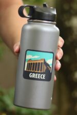 Greece Sticker, Waterproof Travel Sticker, Water Bottle Sticker, Luggage Sticker, Laptop Sticker - Image 2
