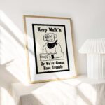 Confrontational Dog Print, Retro Dog Poster, Keep Walking Posters,Tyopgraphic Thug Dog Prints, Gangster Decor, Dorm Bar Poster, UNFRAMED - Image 2