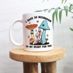 Mushroom Love Mug, Cute Couples Anniversary Cup, Mushroom Lover Gift, Cute Valentines Anniversary Gift Idea, Cottagecore Mushroom Gift - Image 3