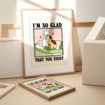 Retro Dog Wall Print, Cosy Bedroom Poster, Vintage Dogs Illustration, Positive Quote Poster Prints, Romantic Poster, Love quotes UNFRAMED - Image 3