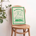 Positive Goose Wall Print, Motivation Quote, Baguette Duck, Cute ClassRoom Prints, Nursery Kids Study room Poster, Green Decor, UNFRAMED - Image 3