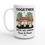 Custom Frog Mug, Personalized Couples Wedding Cup, Frog Lover Gift, Cute Valentines Anniversary Gift Idea, Cottagecore Mushroom Gift - Image 8