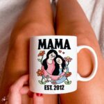 CUSTOM Mama Mug, Personalised Mothers Day Gift, Gift from Daughter, Mama Est, Mum Since, Mom Mug Gift, Personalised Gift, Cute Custom Mug - Image 3