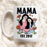 CUSTOM Mama Mug, Personalised Mothers Day Gift, Gift from Daughter, Mama Est, Mum Since, Mom Mug Gift, Personalised Gift, Cute Custom Mug