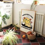 Cottagecore Dog and goose Home Print, Retro Positivity Poster, Positive Posters,  Labrador golden Retriever, Green Farm Posters, UNFRAMED - Image 5