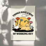 Cottagecore Dog and goose Home Print, Retro Positivity Poster, Positive Posters,  Labrador golden Retriever, Green Farm Posters, UNFRAMED - Image 6