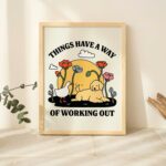 Cottagecore Dog and goose Home Print, Retro Positivity Poster, Positive Posters,  Labrador golden Retriever, Green Farm Posters, UNFRAMED - Image 3