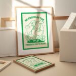 Positive Goose Wall Print, Motivation Quote, Baguette Duck, Cute ClassRoom Prints, Nursery Kids Study room Poster, Green Decor, UNFRAMED - Image 2