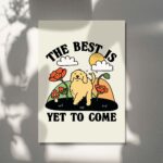 Happy Dog Cute Print, Retro Quote Poster, The best is yet to come, Golden retriever Dog Posters, Nursery Classroom Dorm Decor, UNFRAMED - Image 5