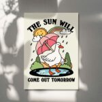 Cute Goose Wall Print, Mental Health Affirmation Self Care Illustration, Cute ClassRoom Kids Poster, Nursery Therapist Prints, UNFRAMED - Image 3