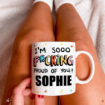 Custom Name Mug Gift, So F*cking Proud Of You, Funny Congratulations Cup, Graduation Gifts, Well Done, New Job, Promotion Gift, Best friend - Image 3
