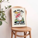 Cute Goose Wall Print, Mental Health Affirmation Self Care Illustration, Cute ClassRoom Kids Poster, Nursery Therapist Prints, UNFRAMED - Image 4