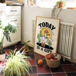 Positive Cowboy Goose Print, Retro Howdy Poster, Western Duck Posters, Today is a Gift, Gratitude Decor, Christian Posters, UNFRAMED - Image 2