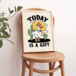 Positive Cowboy Goose Print, Retro Howdy Poster, Western Duck Posters, Today is a Gift, Gratitude Decor, Christian Posters, UNFRAMED - Image 5