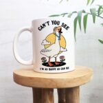 Cute Goose Cottagecore Coffee Mug, Wholesome Positive Quote, Retro Duck Teacher Cup, Hippie Office Gift, Handmade Mug, Cute Novelty Gift - Image 5