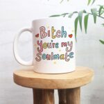 My Bestie Soulmate Mug, My Sidekick, My Happy Place, My Partner In Crime, My Soul Sister, Funny Birthday Gift, I love you Mug, Anniversary - Image 3