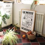 French Cafe Cat Print, Retro Drink Poster, Bistro Coffee Cake Posters, Le Petit Dejeuner Breakfast, Kitchen Decor, Unique Posters, UNFRAMED - Image 3