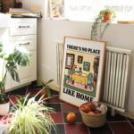 Theres No Place Like Home Dog Print, Quirkly Colorful Poster, Feel Good Quote Poster, Living Room Decor Prints, Home sweet Home, UNFRAMED - Image 3