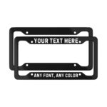Custom Aluminum License Plate Frame Set: Personalized Car Decor Set 2
