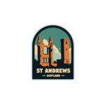 St. Andrew's Scotland Sticker | City & Travel Stickers | Waterproof, Vinyl and Dishwasher Safe | Laptop, Water bottle, Luggage, Tumbler