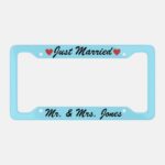 Custom Aluminum License Plate Frame, Wedding Gift - Image 8