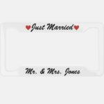 Custom Aluminum License Plate Frame, Wedding Gift - Image 9