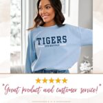 Custom Mascot Sweatshirt, School Team Sweatshirt, Personalized Sports Team Logo Sweatshirt, School Spirit Sweater, College Block Crewneck - Image 7