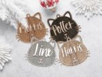 Personalized Cat Ornament for Pet Christmas Gift, Custom Christmas Cat Gift for Cat Lover, Christmas Ornament for Cat Owner Gift for Xmas
