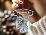 Custom Baby Birth Stats Ornament Gift For Christmas, Babys First Christmas Ornament For Christmas Tree, New Baby Announcement Christmas Gift - Image 3