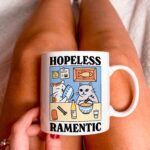 Hopeless Ramentic Cute Cat Mug, Ramen Lover Novelty Coffee Cup Gift, Gifts under 20, Christmas, Birthday, Stocking Stuffer, Cat Pet Gift - Image 3