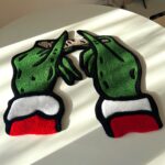 Grinch Hands Tufted Rug, Funny Christmas Decor
