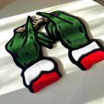 Grinch Hands Tufted Rug, Funny Christmas Decor - Image 3