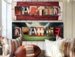 Personalized Football Wood Sign: Vintage Name Art Gift - Image 2