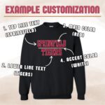 Custom Mascot Sweatshirt, School Team Sweatshirt, Personalized Sports Team Logo Sweatshirt, School Spirit Sweater, College Block Crewneck - Image 5