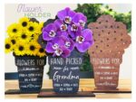 Personalized Wooden Flower Holder, Mother's Day Gift