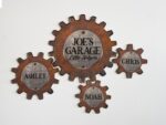 Personalized Dad's Garage Gear Sign: Custom Grandkids Names