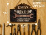 Personalized Workshop Sign For Fathers Day Gift For Dad, Grandkids Name Sign For Grandpa Gift, Family Gift for Grandpa, Custom Garage Sign - Image 5