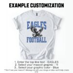 Personalized Football Mascot T Shirt, Custom Football Team Shirt, High School Football Tee,  Game Day Football Shirt, Custom Football Shirt - Image 3
