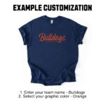 Custom Football Team Shirt, Personalized Football Mascot T Shirt, High School Football Tee,  Game Day Football Shirt, Custom Football Shirt - Image 4