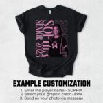 Custom Volleyball Senior Shirt, Personalized Photo TShirt, Volleyball Season Game Day Tee, Volleyball Mom T Shirt, Graduation T-Shirt Gift - Image 2