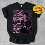 Custom Volleyball Senior Shirt, Personalized Photo TShirt, Volleyball Season Game Day Tee, Volleyball Mom T Shirt, Graduation T-Shirt Gift